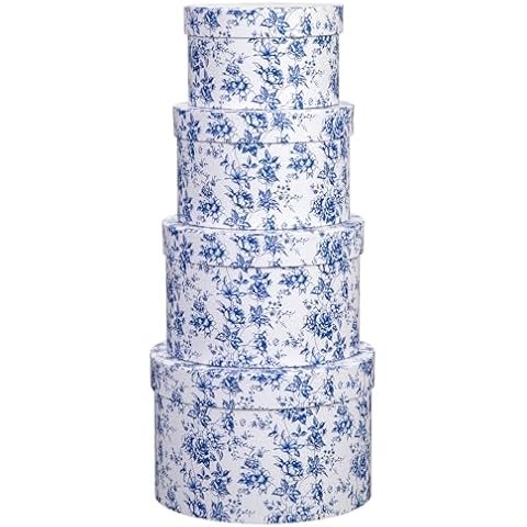 Hollyone Blue & White Decorative Gift Boxes Cover