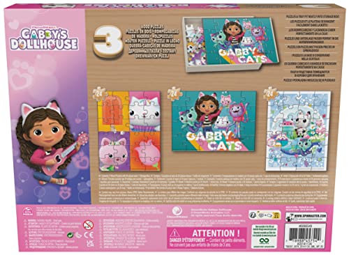 Miniatura 5 de Spin Master Games La Casa de Muñecas de Gabby - Pack 3 Rompecabezas de Madera (12 y 16 Piezas) de Gabby's Dollhouse con Caja para Guardarlos - Puzzle 3 Años - Juguetes Niña 3 Años +
