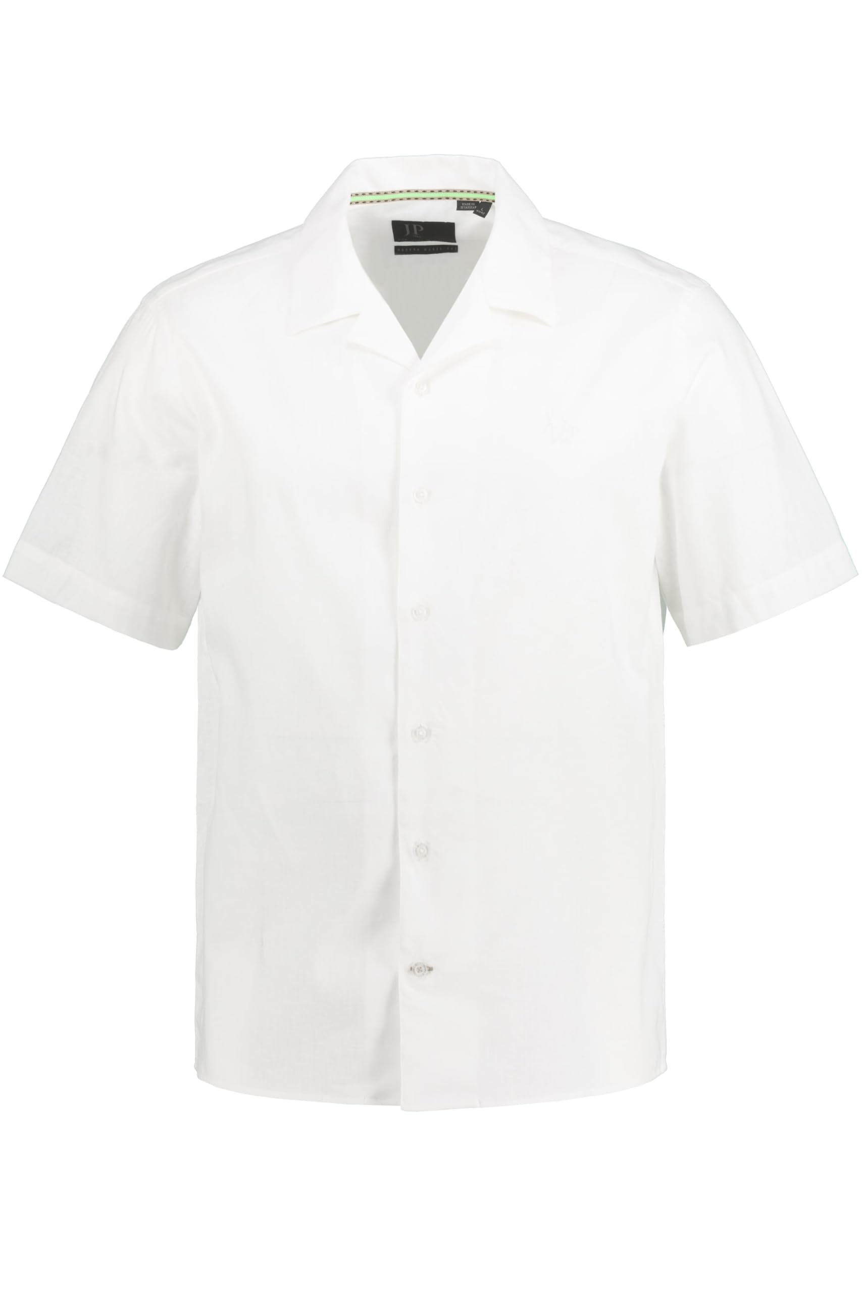 JP 1880 Herren große Größen Übergrößen Menswear L-8XL Hemd, Halbarm, Leinenmix, Kubakragen, Modern Fit 805724