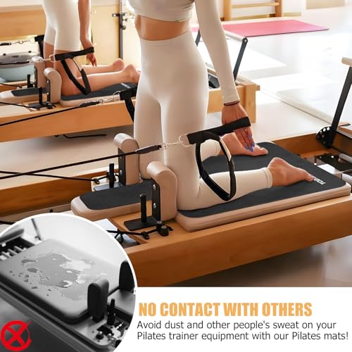 TOBWOLF Non-Slip Pilates Reformer Mat Towel, 39in x 24in Suede Pilates Reformer Mat Cover for Pilates Enthusiast to Practice, Lightweight - Soft Surface - Silicone-Backing, Sweat-Wicking, Quick-Drying by TOBWOLF - Image 6