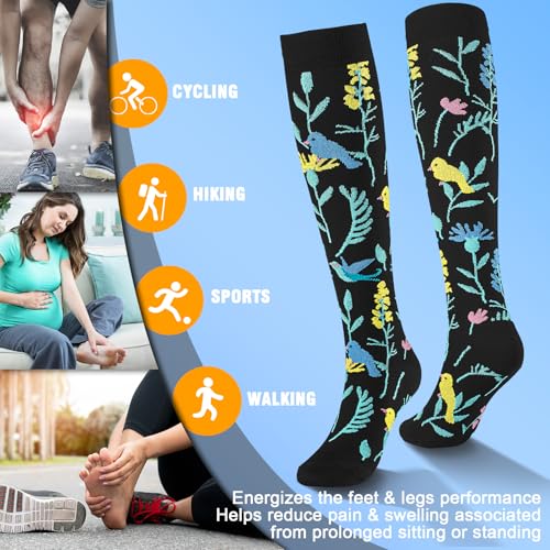 Image of bropite Compression Socks for Women &Men Circulation-Support Knee High Socks 20-30 mmhg-Best for Running,Medical,Nurse,Travel
