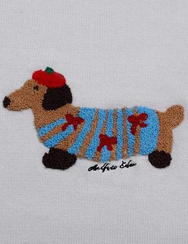 Aelfric Eden Cartoon Dog Sweater Casual Soft Baggy Knit Pullover Sweaters Long Sleeve Crewneck Tops 2025 Trendy Outfits2