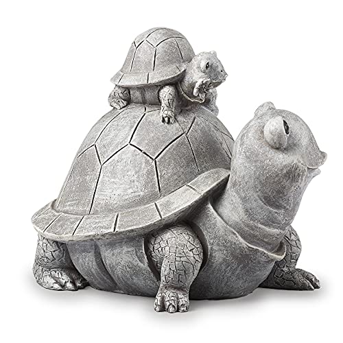 Garden Items Turtles Statue, One Size, Light Gray #TOP4