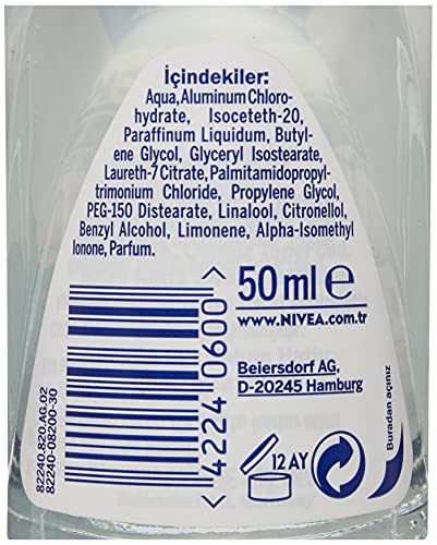 Nivea Invisible For Black & White Clear Roll-On Anti-Perspirant Deodorant 50 Ml (Pack Of 3) #TOP3