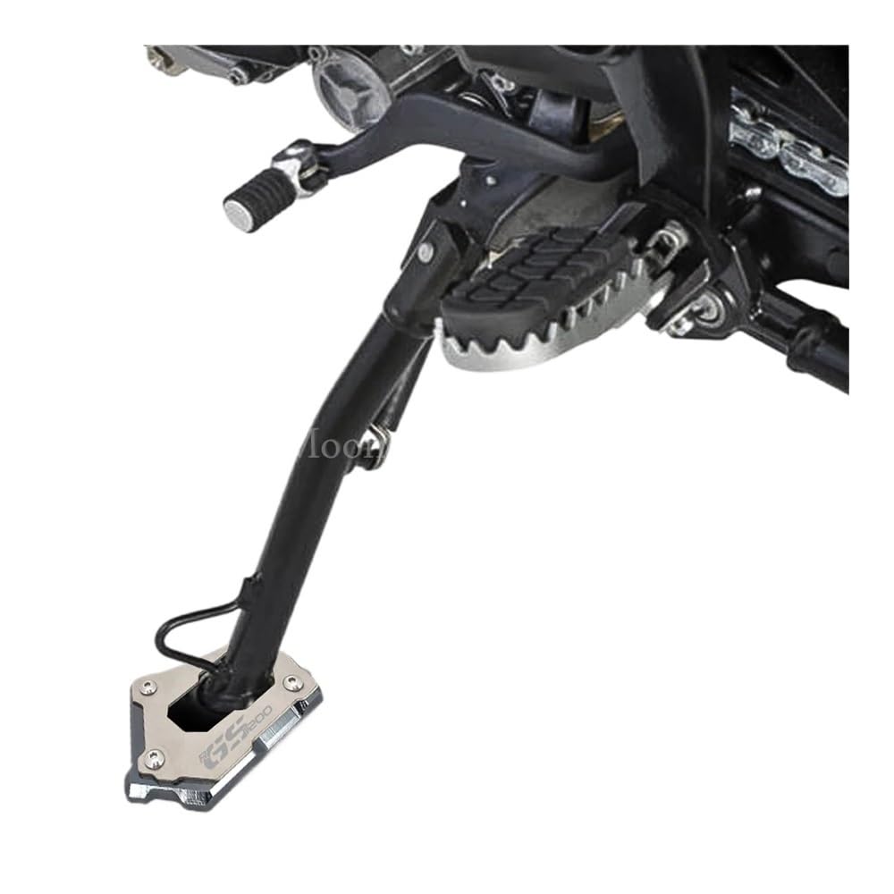 Per B&M&W R1250GS R 1200 GS LC R1200 GS Adv. Adventure CNC Cavalletto Cavalletto Laterale Vergroter Plaat Estensione Pad LOGO R1200GS, R1250GS (Color : Black A