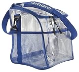 Amaro Deluxe Transparent Lunch Bag - Reusable Clear Tote with Main Compartment, Removable Insert, Fr