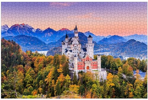 Château de Neuschwanstein puzzle photo personnalisé pour soirée entre amis