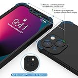 ORETECH for iPhone 13 Case, with [2 Pack Tempered Glass Screen Protector] [Camera Lens Guard] [15FT Military Grade Drop Test] 360° Shockproof Slim Fit Rubber Bumper Phone Cover - Black - Image 5