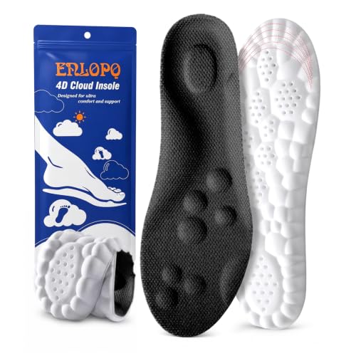 4D Cloud-Like Comfort Soles for Men - Soft Memory Foam Cushioning Insoles - Trim to Fit Steppers...