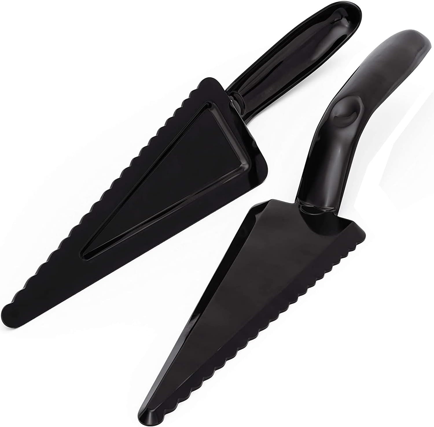 Black Disposable Plastic Pie Server – 72 Pack 10 Inch Disposable Cake Spatula for Easy Cleanup – Serving and Cake Cutter in One Utensil – Convenient Serving Utensils for Cakes and Pizzas