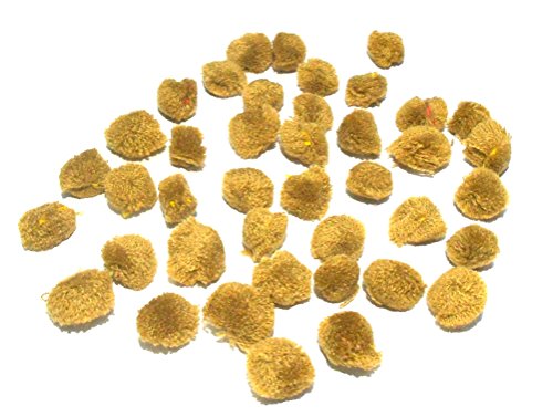 Goelx Pom Pom Balls for Crafts, Decorations, Jewellery Making, Accessories, Bags - Pack Of 50 - Golden