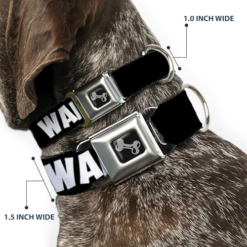 Collier de chien os I Heart Gaufres grand chien réglable nylon