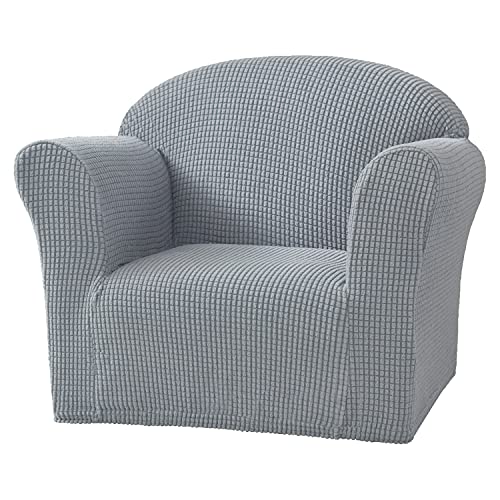 GYHH Housse De Canapé Jacquard Extensible pour Enfants, 1 Places pour Fauteuil Doux Manteau De Canapé pour Enfants Tout-Petits Bébé (Light Gray) Cover