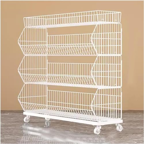 Organizador de refrigerios de 5 estantes apilables con estructura metálica