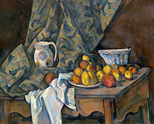 Affiche Cézanne Nature morte fruits et pêches - Toile décoration murale salon 60x90cm