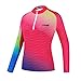 JPOJPO Women Cycling Jersey,Long Sleeve Workout Shirts,Bicycle Clothing Jacket Tops S-3XL