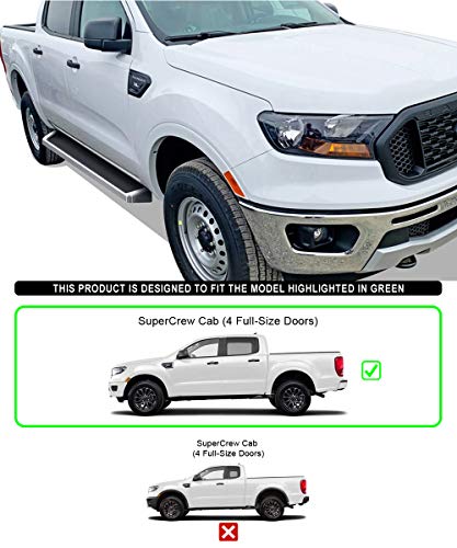 Estribos APS Premium 6in para Ford Ranger SuperCrew 19-26 miniatura 2