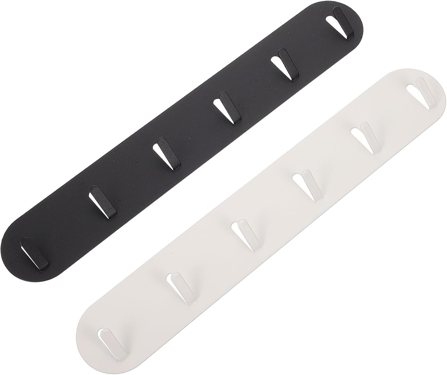 BETOOKY 2pcs Kitchen Wall Hooks 6-Section Carbon Steel Coat Hangers Multipurpose Home Storage Rack for Sundries Organizing in White and Black