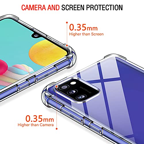 Image of Lustree Back Cover Transparent Case Compatible with Samsung Galaxy A31 | Clear + TPU Case with 4 Corner Air Cushion Protection & Camera Protection | Slim& Stylus Cover