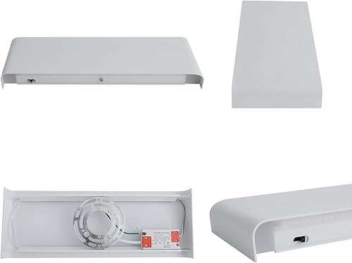 Miniatura 44 de Paquete de 4 lámparas de pared para exteriores de 12 W, para exteriores e interiores, apliques de pared LED negros modernos, IP65, impermeables, Luz