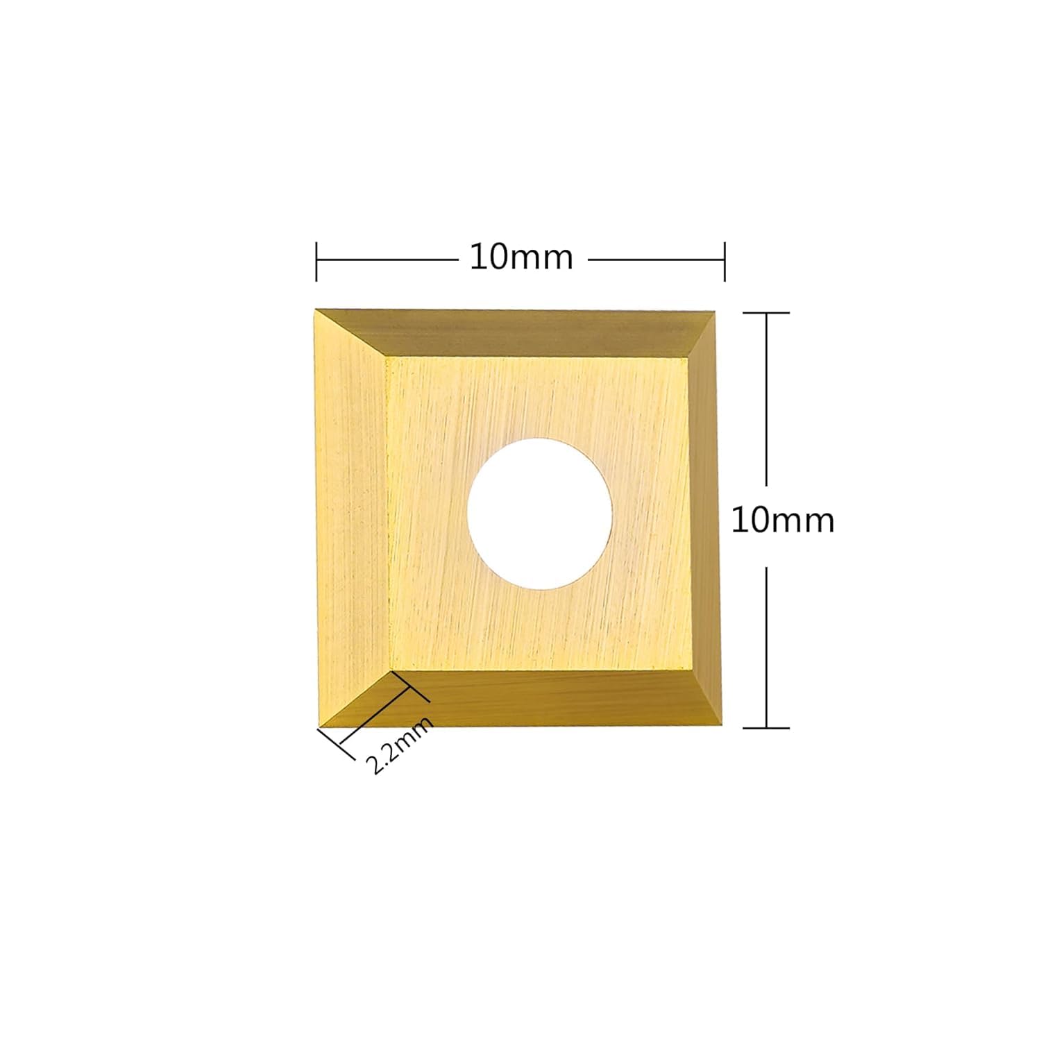 SpeTool 10PCS Square Straight Tungsten Carbide Replacement Insertes with ATS Coated for CNC Spoilboard Surfacing Router Bit (10mmx10mm - Image 3