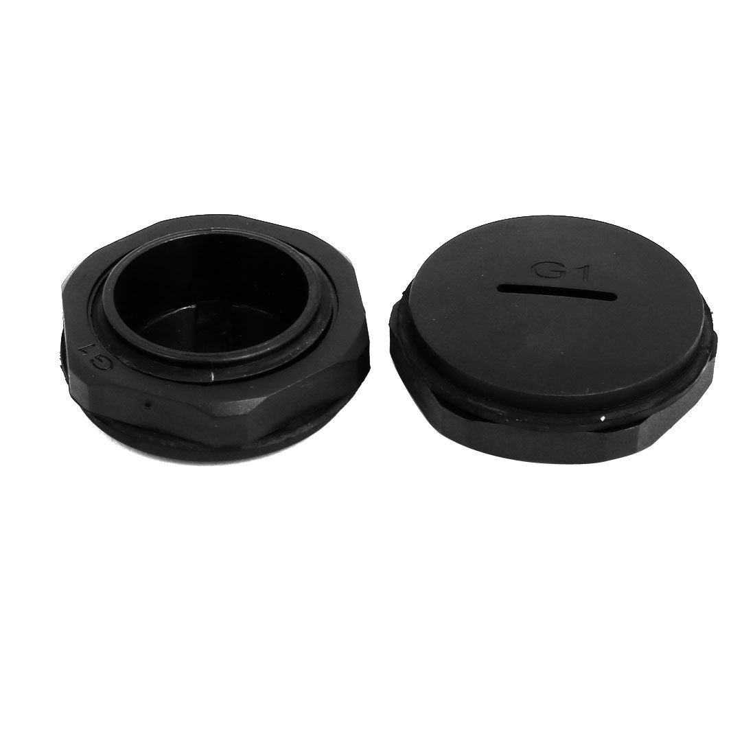 Aexit 5 Pcs Transmission M50x1.5mm Nylon Male Threaded Cable Gland Screw End Cap Cover