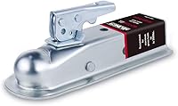 NBJINGYI Straight Trailer Coupler 2" Ball 2" Channel 3500 LBS - Zinc Plated Steel for Secure Towing