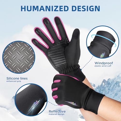 Image of SIMARI Kids Winter Gloves Touchscreen Water-Resistant Warm Thermal for Boy Girl Toddler Cycling Running Ski Snow Cold Weather