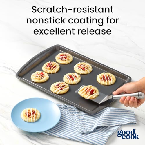 GoodCook Everyday Baking Sheet with Carbon Steel Construction & Scratch-Resistant Metal-Utensil Safe Nonstick, 9 x 13-Inch - Image 4