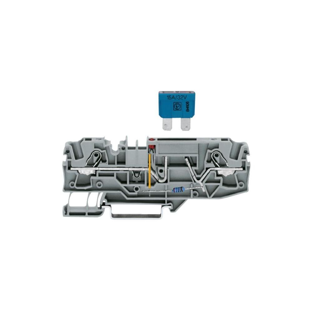 Bloc de jonction à fusibles WAGO 2006-1681 7.50 mm ressort de traction Affectation: L gris 1 pc(s)