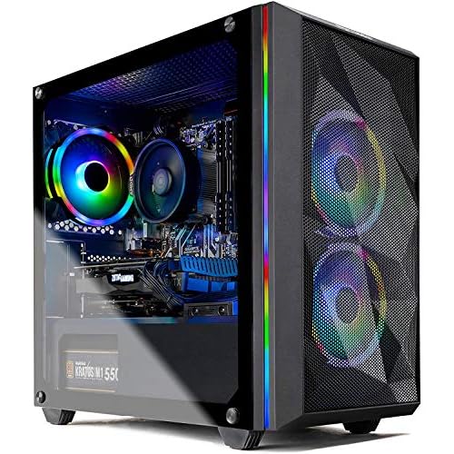 Skytech Chronos Mini Gaming PC Desktop - Intel Core-i7 9700KF 3.6GHz, RTX 2060 6GB, 16GB DDR4 3000, 1TB SSD, AC WiFi, Win 10 Home, Black