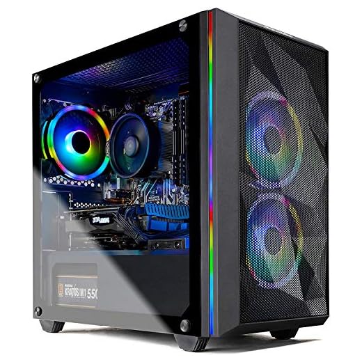 Skytech Chronos Mini Gaming PC Desktop - Intel Core-i7 9700KF 3.6GHz, RTX 2060 6GB, 16GB DDR4 3000, 1TB SSD, AC WiFi, Win 10 Home, Black