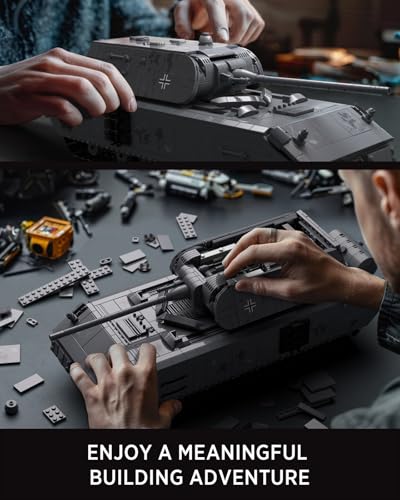 Nifeliz Maus Tank Building Model, WW2 Collectible Military Panzer VIII Tank for Adults, Army Model to Build and Display, Gift Ideal for Military Fans (NF10289) - Image 4