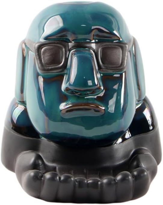 Unique Ceramic Reverse Incense Burner - Human Face Design with Sunglasses | Aromatherapy Zen Decor for Home and Office