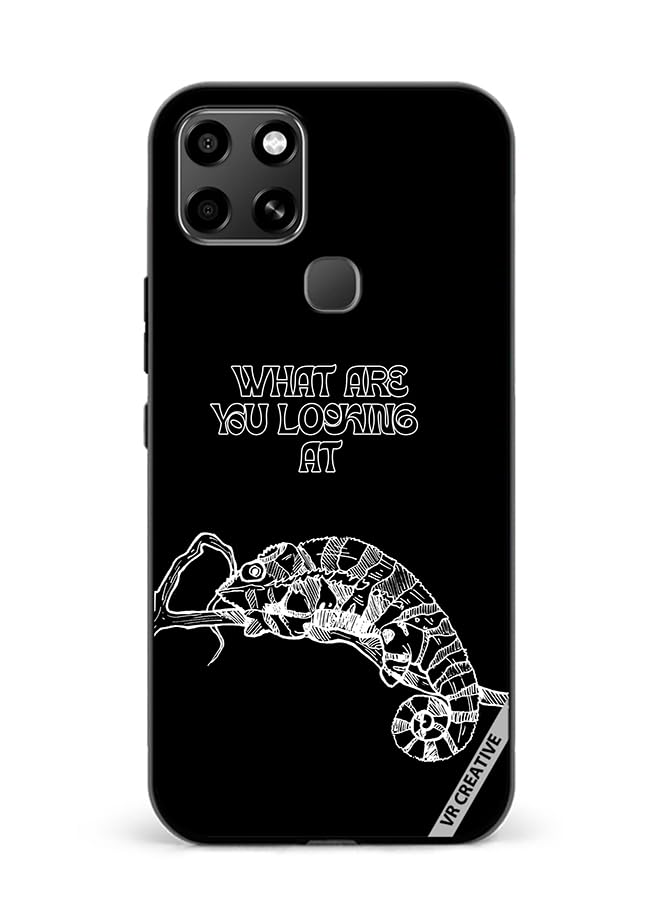 VR CreativeProtective Case Cover For Infinix Smart 6 Sleeping Chameleon Design Multicolour