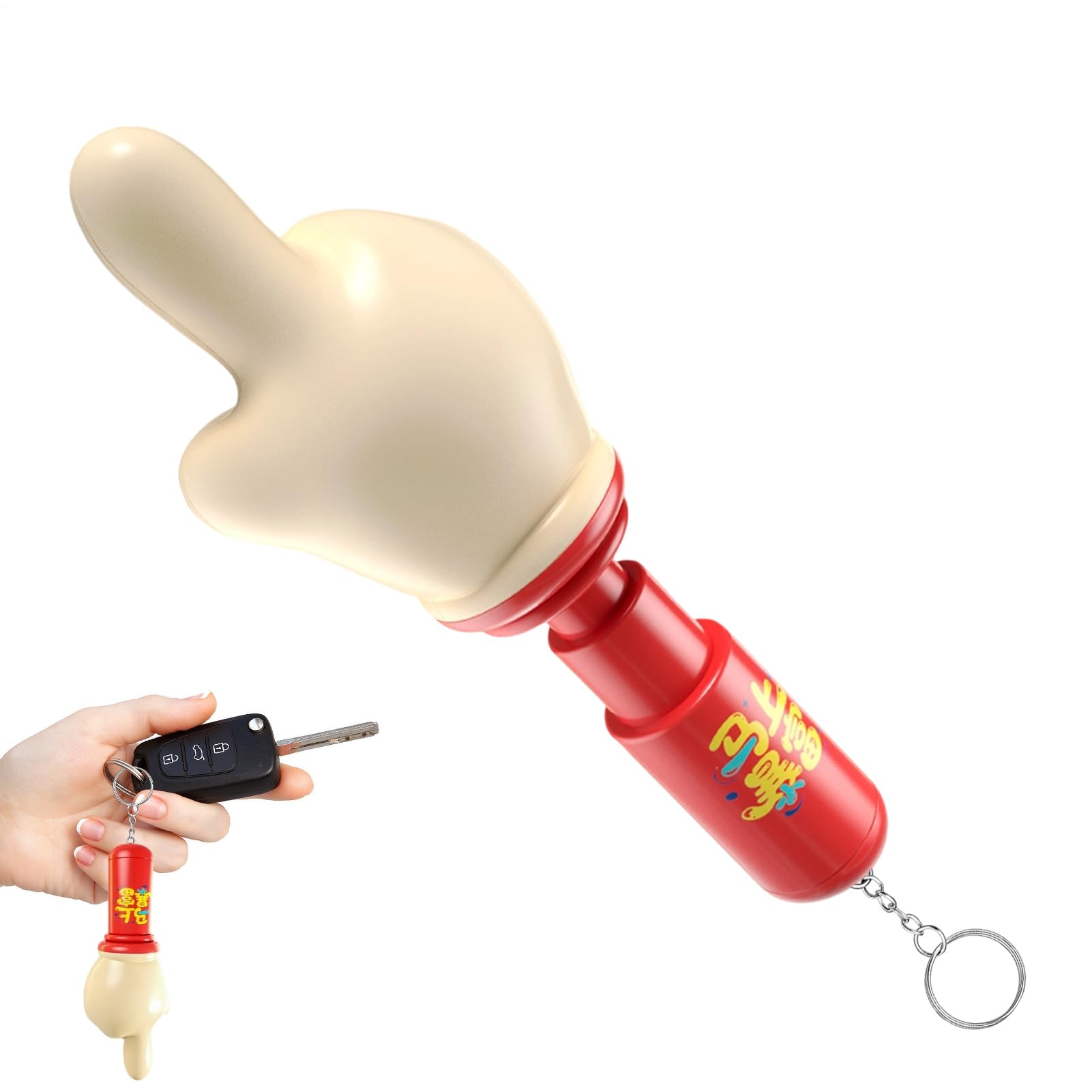 GΓ©nΓ©rique Prank Toys for - ABS 11x5.5cm | Fun and Practical Game with Sounds with Creative Bright Mini Fists Stretchy Stress Relief Pendant for Adult Boys Teens, Finger, Se rΓ©fΓ©rer au descriptif
