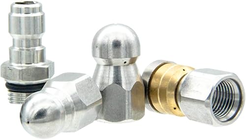 Miniatura 8 de MILLIE Boquilla de chorro de alcantarillado con conector rápido de 14 pulgadas boquilla de manguera de drenaje a presión