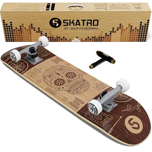Image of Skatro - Pro Skateboard 31 inch Complete Skateboard. Skate Board Ages: Adults, Boys, Girls, Beginners, and Kids
