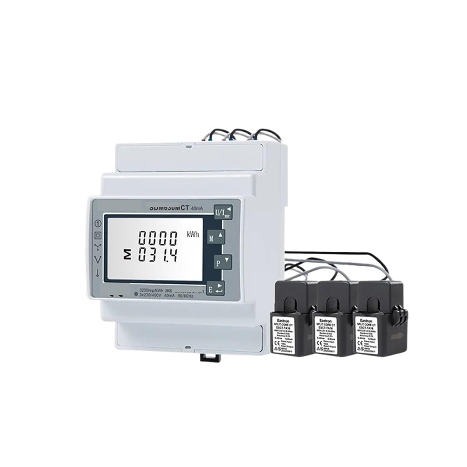 WQGQPXOB SDM630MCT 40mA Three Phase DIN Rail Energy Meter and 3TA16-120A CT Connected Power