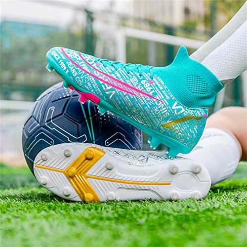 Kaeaeilss Men's Women's Soccer Shoes Boys Gold-Soled Spikes Football Shoes Student Grass Training Shoes Outdoor Football Boots Unisex #TOP2