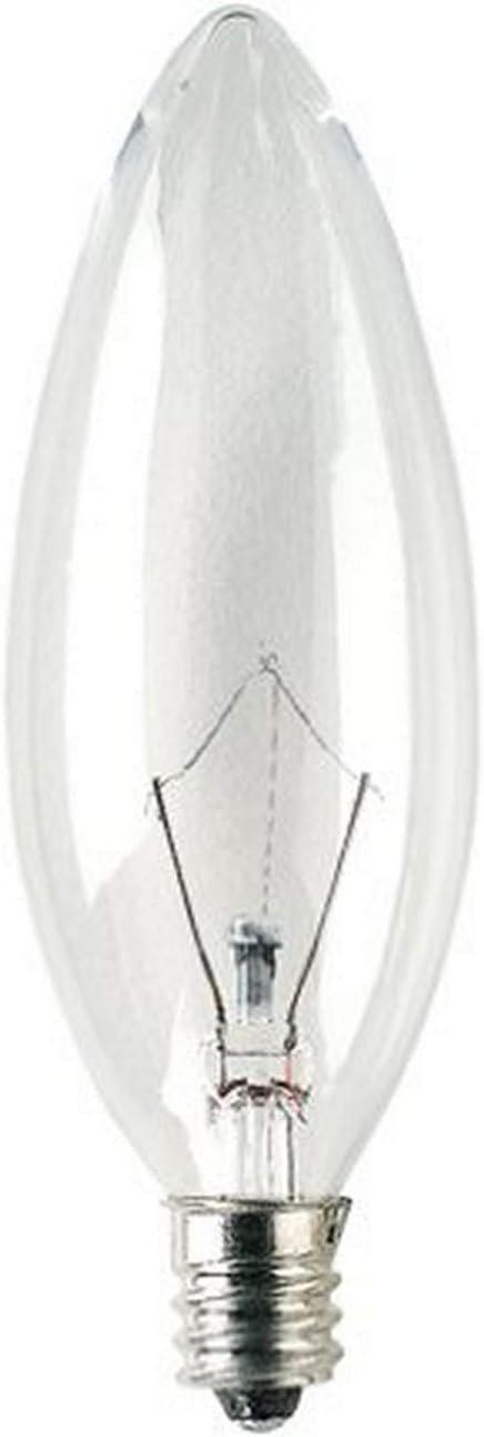 Bulbrite 861144 25 w Dimmable B10 Shape Krypton Bulb (E12) Base with Candelabra Screw, 20 Packclear