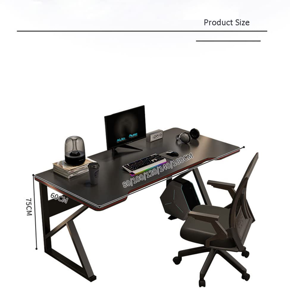 Tavolo da Gaming Superficie in Fibra di Carbonio, Modello Grande, postazione di Lavoro per PC a Forma di Z con Rete Metallica, Lunghezza 140 cm.