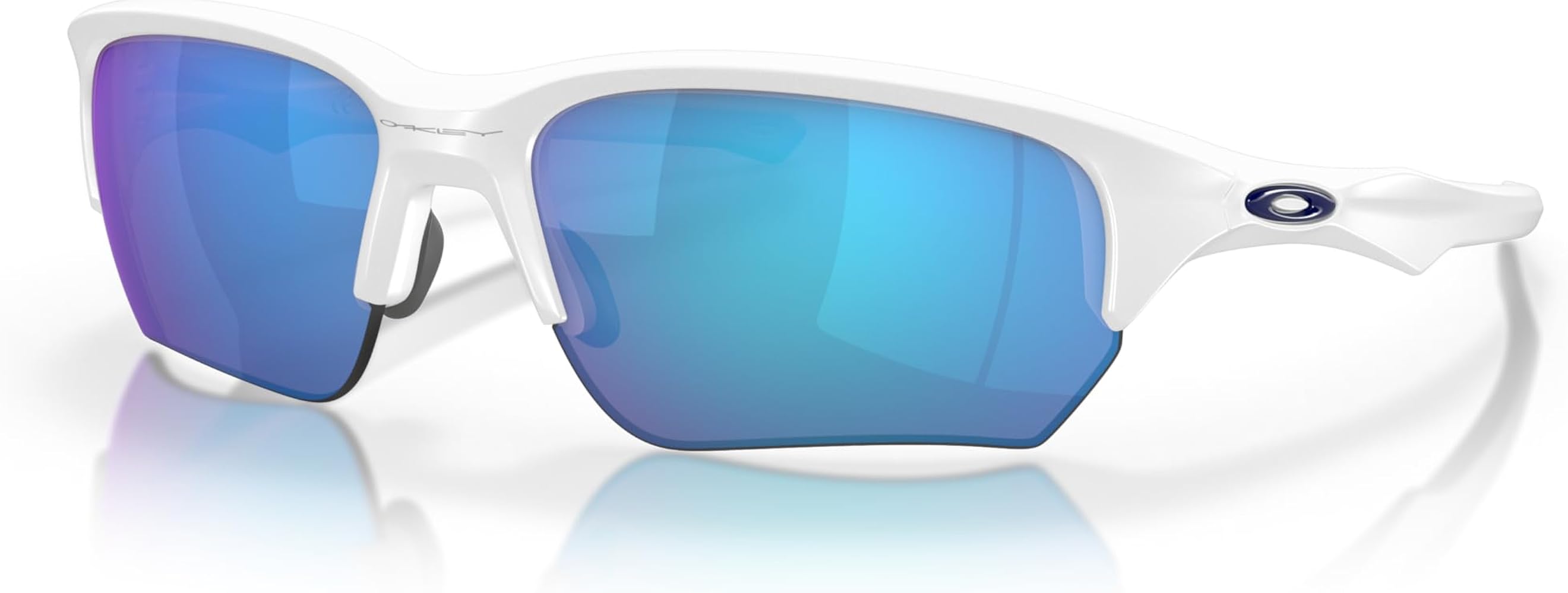 Oakley スポーツサングラス ホワイト/ブルー