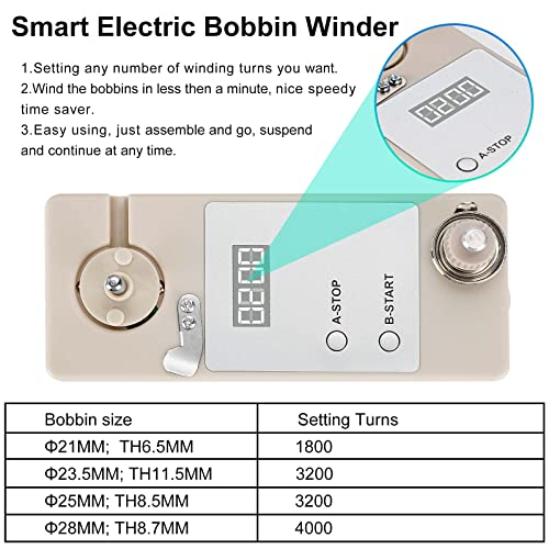 Automatic Bobbin Winder For Sewing And Presser Feet Set 42Pcs, Bobbin Winder And Sewing Machine Foot Presser Kit Accessories #TOP3