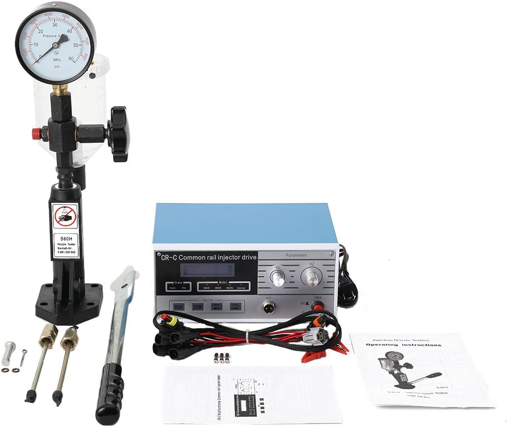 Common Rail Injector Tester Kit, CR-C Multifunction Diesel Common Rail Injector Tester + S60H Fuel Nozzle