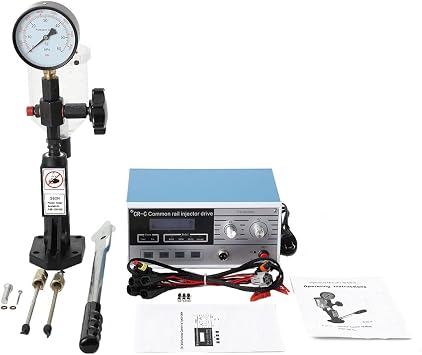 Common Rail Injector Tester Kit, 600 Bar 8700PSI CRC Multi function Diesel Common Rail Injector Tester + S60H Fuel Nozzle