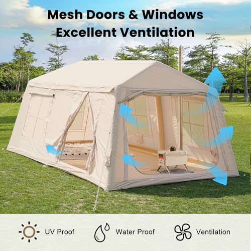 8-10 Person Inflatable Tent with AC Port