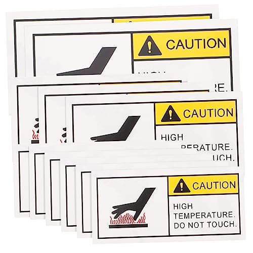 Autocollants d'avertissement de surface chaude Gatuida | Lot de 30 pièces