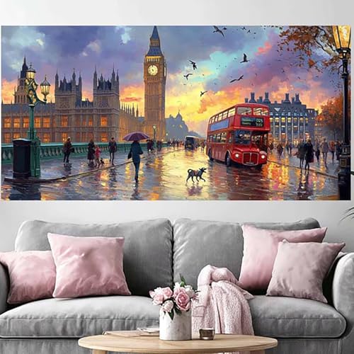 DIY Peinture Diamant Paysage 5D Full Drill Londres Broderie Canevas