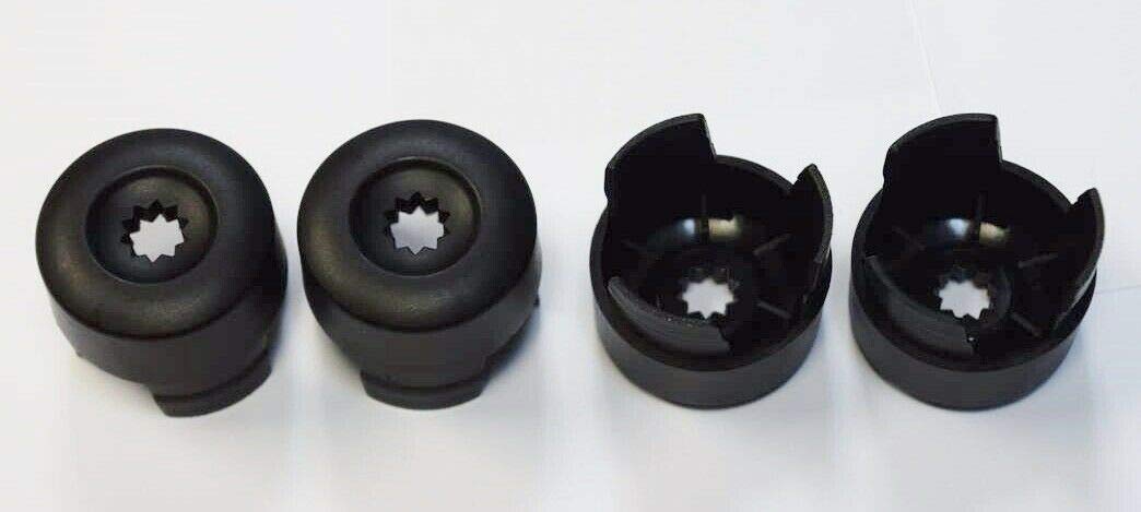 Partsdealers - Tappi per dadi ruota per VW TRANSPORTER T5 T5.5 TOUAREG AMAROK 19 mm, colore: nero x 20
